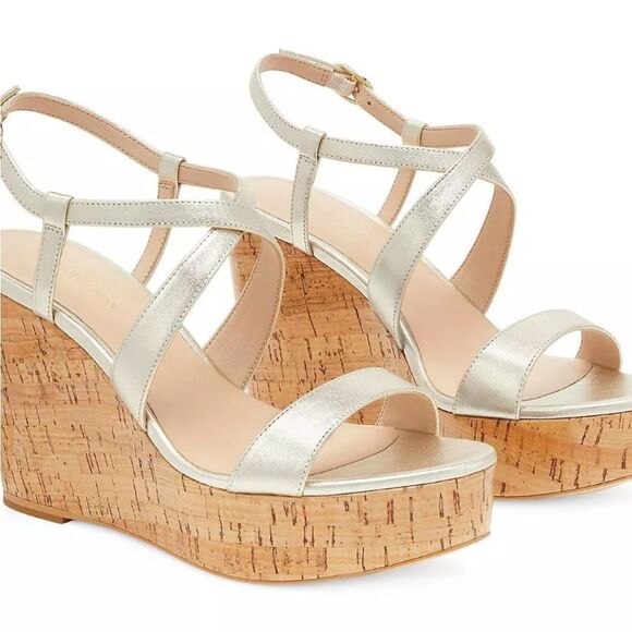 BRAND NEW STUART WEITZMAN WOMEN'S NATURAL AVE 75 WEDGE SANDAL - Picture 13 of 16